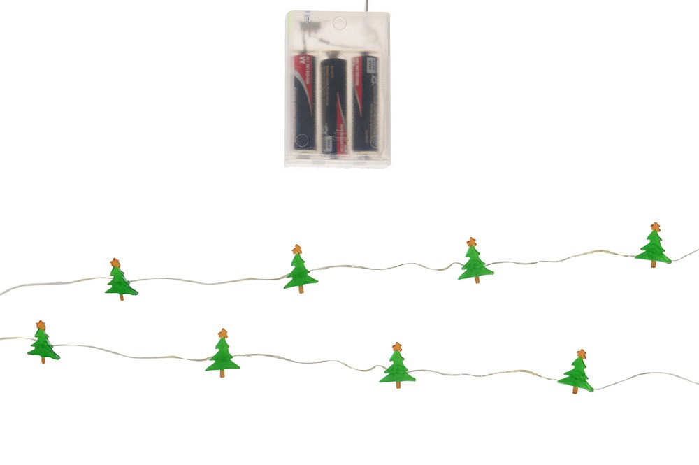 Micro LED Lichterkette Tannenbaum 20 LEDs warm-weiss batteriebetrieben 1,9m Micro LED Lichterkette Tannenbaum 20 LEDs warm-weiss batteriebetrieben 1,9m