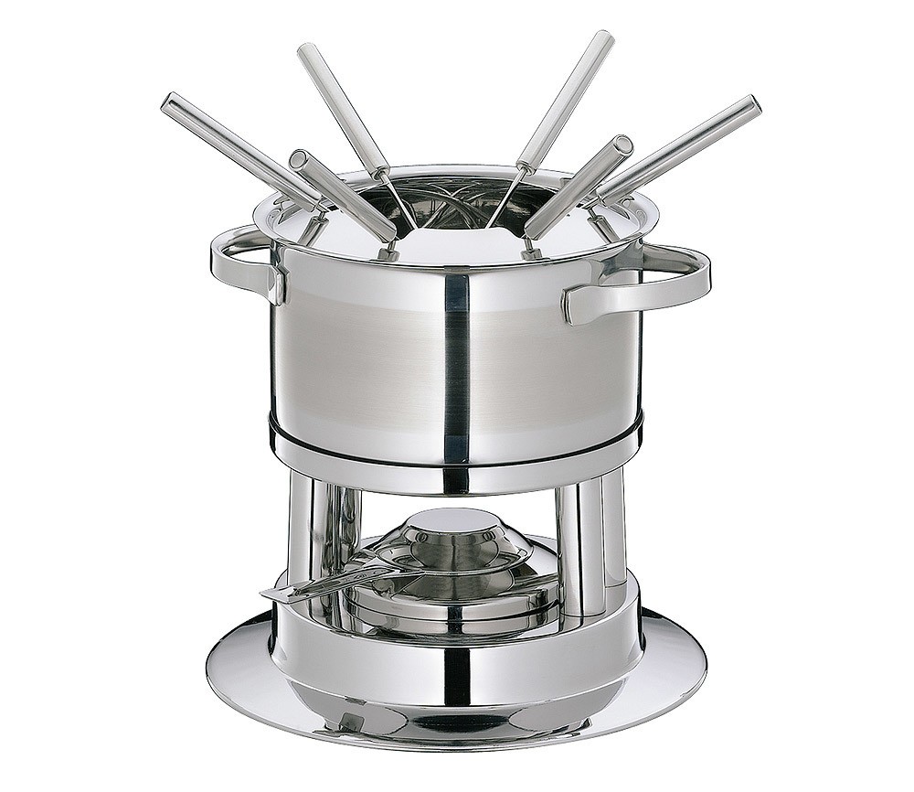 Küchenprofi Fondue Set LUGANO Edelstahl Fondue Tisch ZEITZONE Shop