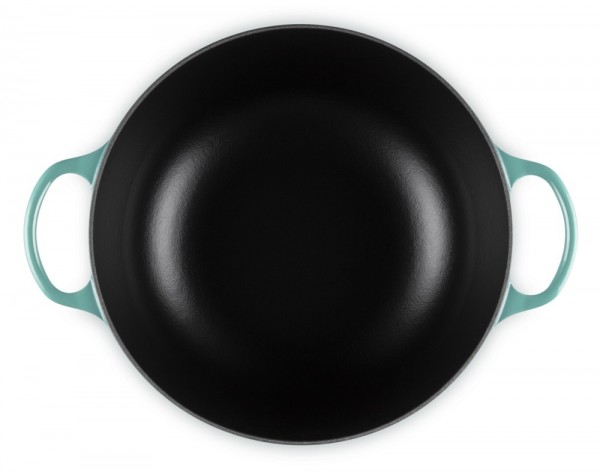 Le Creuset La Marmite Signature Familientopf Gusseisen Bleu Riviera Blau 26cm