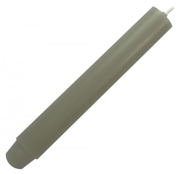 Dicke Stabkerze Durchgefärbt Taubengrau Grau 20cm x 2,5cm Tropffrei Premium