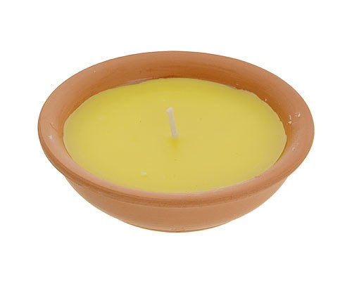 Citronella Anti-Mücken- Kerze Terracotta Topf 15cm Citronella Anti-Mücken- Kerze Terracotta Topf 15cm