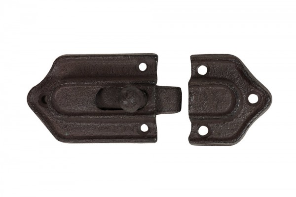 Schiebeschloß Türriegel Schieberiegel Gusseisen Antik-Braun 11,5cm