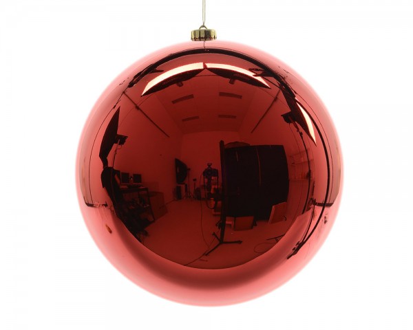 Große Christbaumkugel Rot Gänzend XXL Weihnachtskugel Bruchfest Wetterfest 25cm