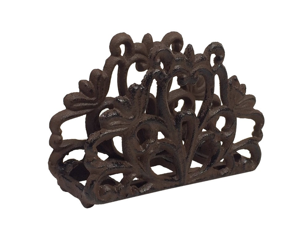 Serviettenhalter Aus Gusseisen Mit Vogel-Motiv – Freistehend, Bronzefarben Für Innen & Außen