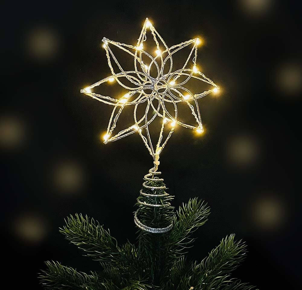 Weihnachtsbaumspitze Wichtel 35,6cm - Mit Beleuchtung Für Baum