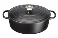 : Le Creuset Bräter : Le Creuset Bräter Signature Oval Gusseisen Schwarz 31cm