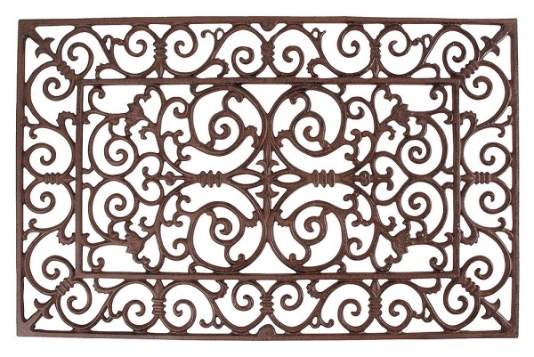 Rustikaler Fussabtreter Fussmatte Eisen Jugendstil 71,5x46cm