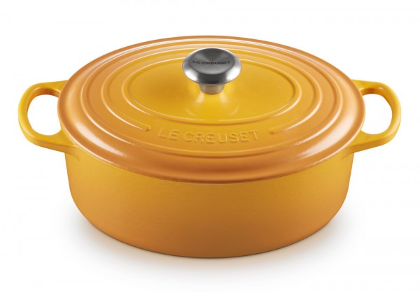 Le Creuset Bräter Signature Oval Gusseisen Nectar Gelb