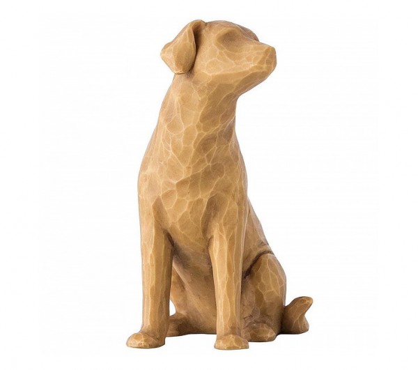Willow Tree Figur - Love my Dog - Hundefigur sitzend Hellbraun
