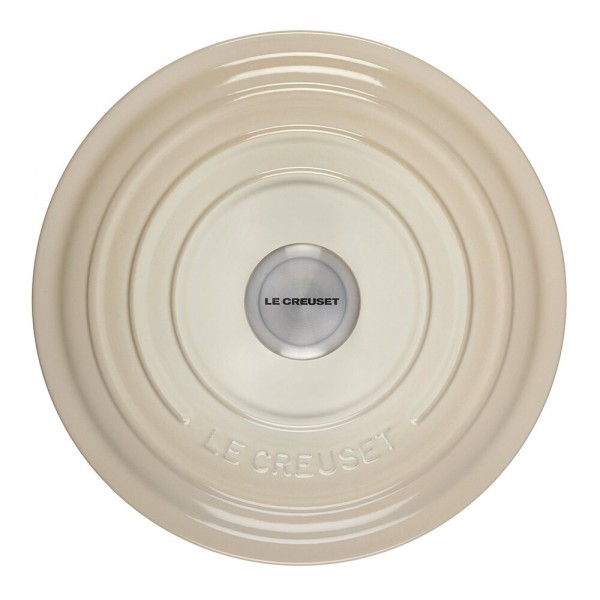 Le Creuset Bräter Signature Rund Gusseisen Meringue 24cm