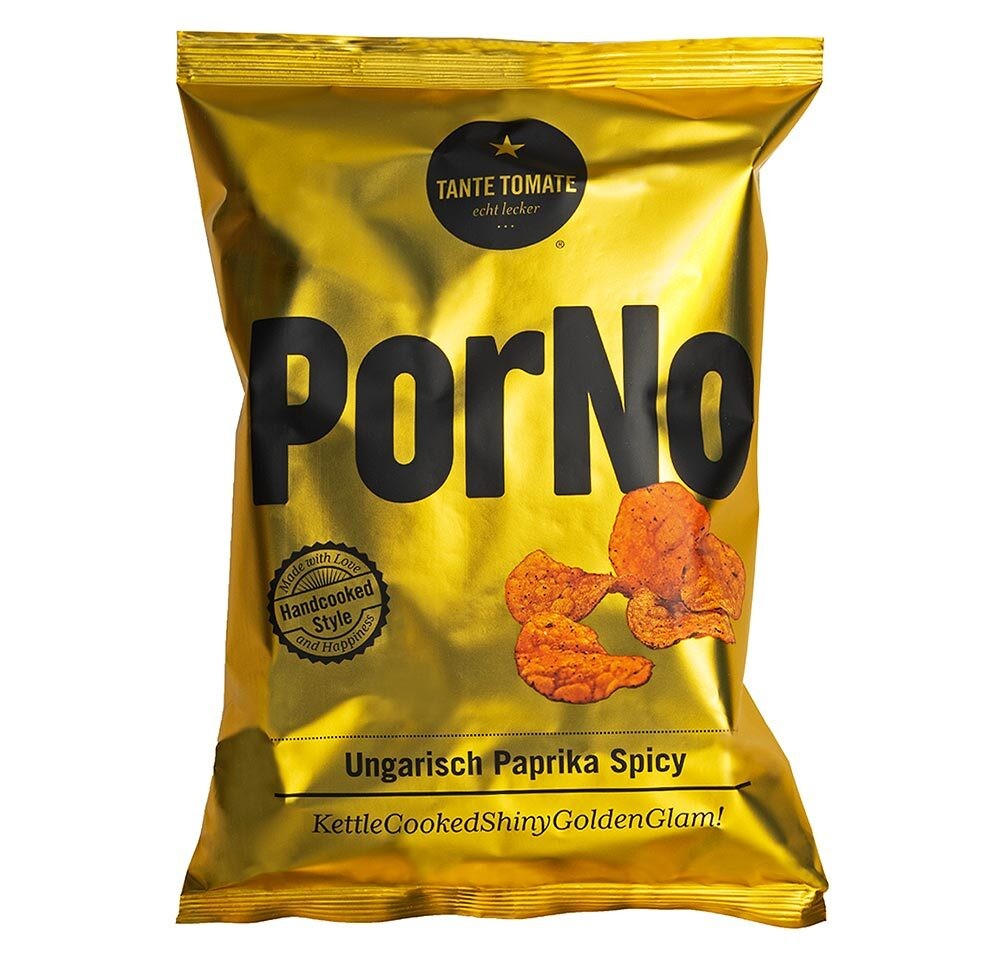 Tante Tomate - PorNo - KesselChips Ungarisch Paprika Spicy 115g Tante Tomate - PorNo - KesselChips Ungarisch Paprika Spicy 115g