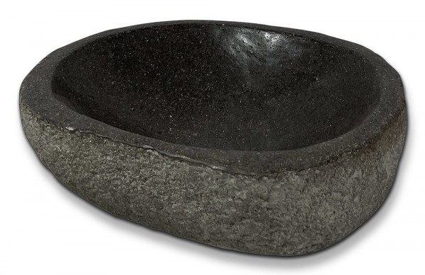 Naturstein Schale Flussstein Steinschale Dekoschale Vogeltränke Garten