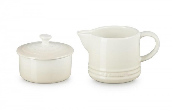 Le Creuset Zucker und Milch Set Steinzeug Meringue