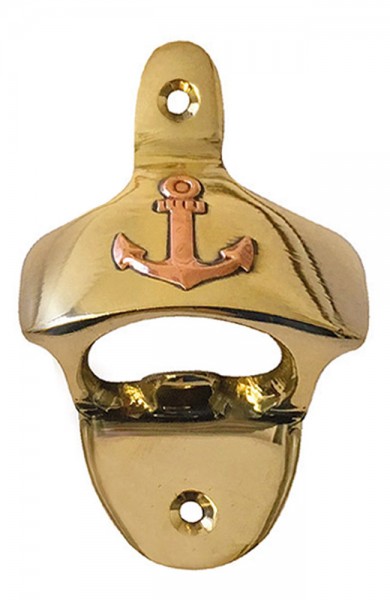 Wandflaschenöffner Anker Messing Flaschenöffner Wandmontage Bieröffner Maritim