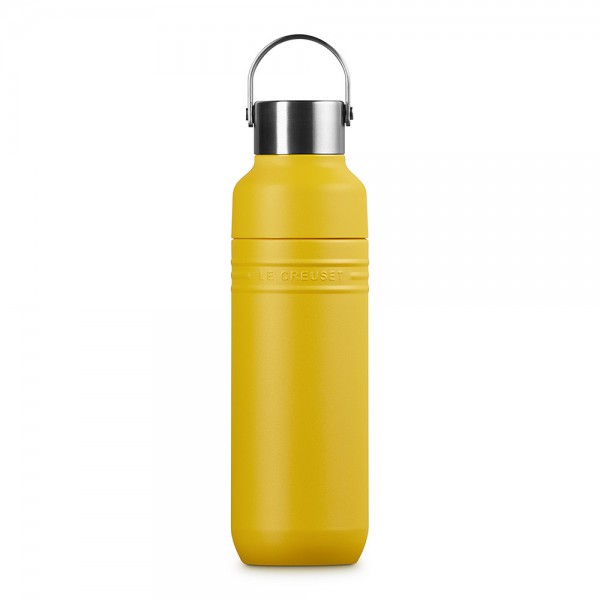 Le Creuset Trinkflasche On The Go Edelstahl Isolierflasche Nectar Gelb