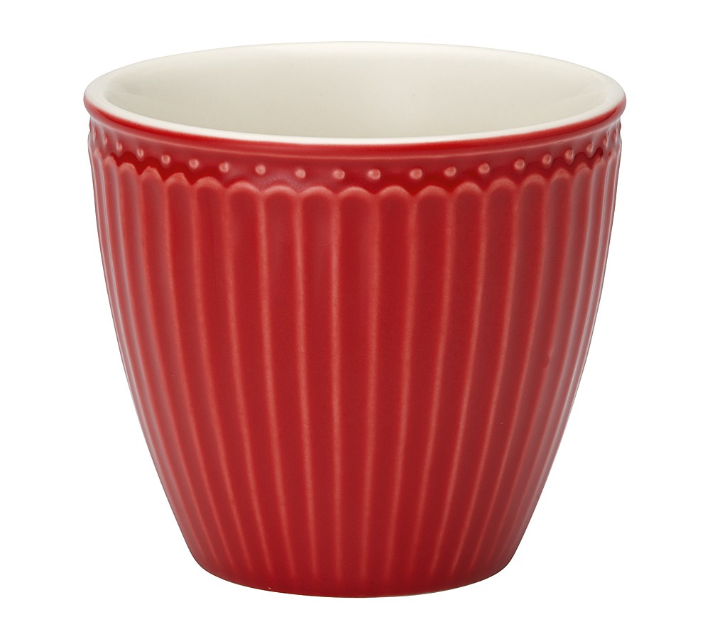 Greengate Latte Cup Alice Red Tasse Steingut Rot