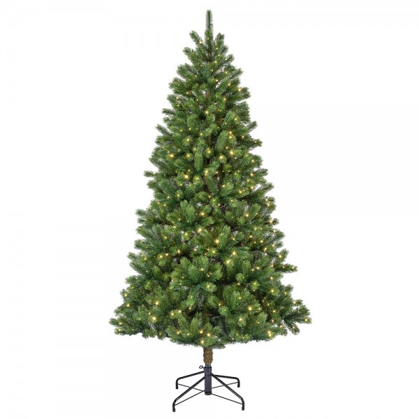 Weihnachtsbaum Künstlich Nordmanntanne Premium 180cm Naturgetreu m. Lichterkette