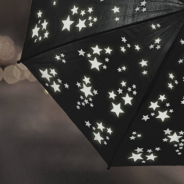 Regenschirm Reflektor Kinder Sterne Stockschirm Kinderschirm reflektierend