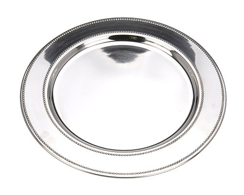 Edler Deko-Teller Tablett Platzteller Edelstahl 33cm Edler Deko-Teller Tablett Platzteller Edelstahl 33cm