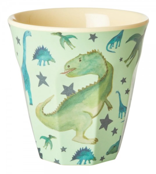 Rice Melamin Becher Dino Medium Melaminbecher Grün Print