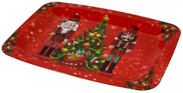 Weihnachtsteller Rechteckig Groß 2 Stück Nikolaus Advent Weihnachten Nussknacker