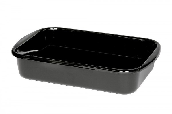 Riess Bratreine Emaille Bratpfanne Schwarz 35x23cm