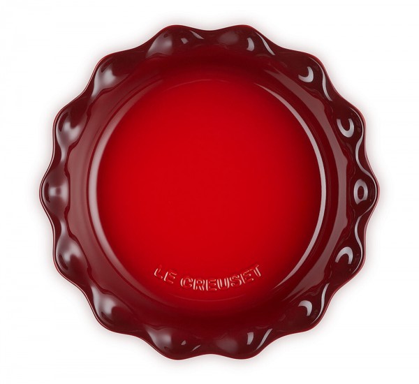 Le Creuset Pie-Form Kuchenform Steinzeug Kirschrot 23cm