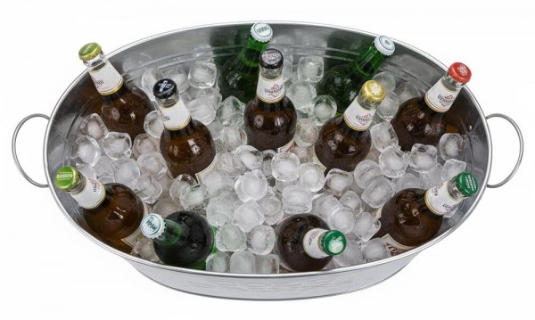 Getränkekühler Zinkwanne XL Cold Drinks Großer Sektkühler f Flaschen Gartenparty