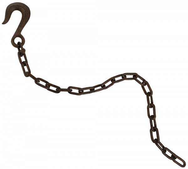 Kette mit Haken Aufhängekette Gusseisen Braun Antik-Stil