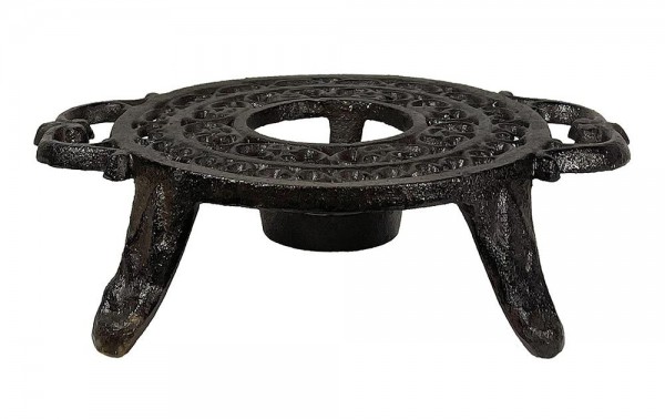 Stövchen Rund Vintage Warmhalteplatte Rechaud Gusseisen Antik-Stil Braun