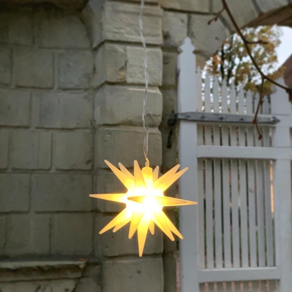 Weihnachtsstern Beleuchtet LED Stern Außen Innen zum Hängen Batterie Timer 12cm Weihnachtsstern Beleuchtet LED Stern Außen Innen zum Hängen Batterie Timer 12cm