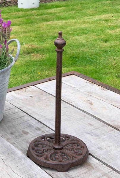Küchenrollenhalter Nostalgie Stehend Gusseisen Landhausstil Antik-Stil Braun