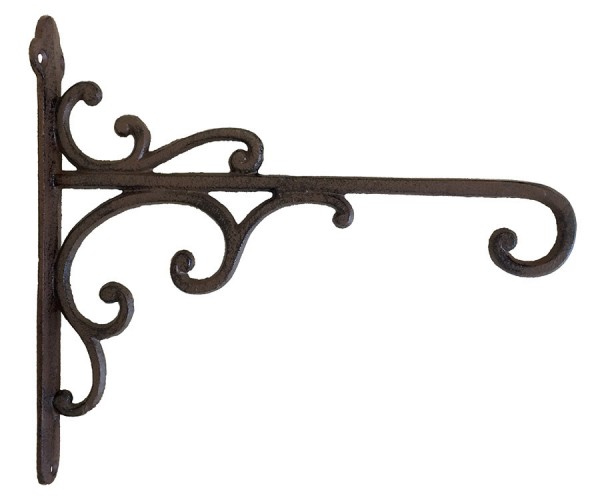 Wandhaken für Blumenampel Blumentopf Gusseisen Landhausstil Braun Wandhalterung