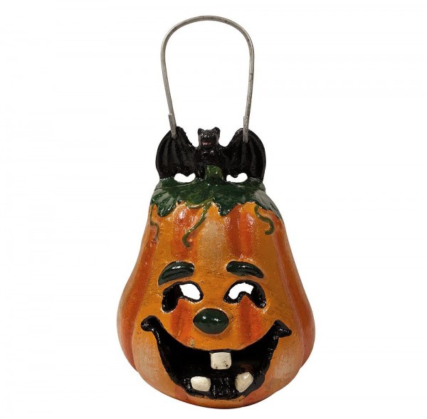 Kürbis Windlicht Halloween Laterne Gusseisen Herbstdeko