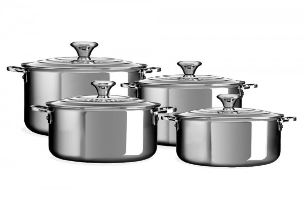 Le Creuset 3-Ply PLUS Topfset 4-teilig Edelstahl