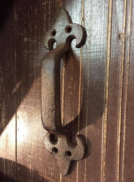 Rustikaler Griff Lilie Gusseisen für Tür Schrank Schublade Antik-Braun 18cm