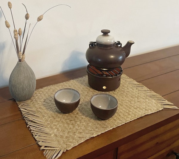 Tischsets Boho Seegras geflochten 2 Stück Platzsets Natur Handgefertigt 48x34cm