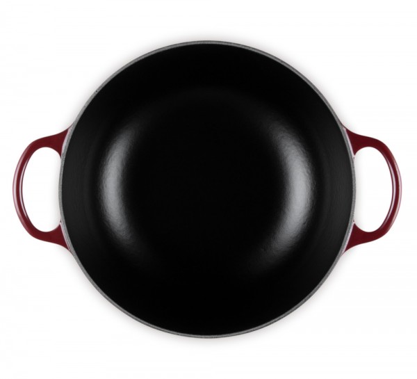 Le Creuset La Marmite Signature Familientopf Gusseisen Garnet (Rhone) Bordeaux-Rot 26cm