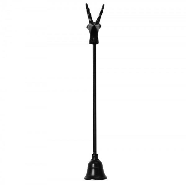 Kerzenlöscher Rentier Schwarz Weihnachten Flammenlöscher Dochtlöscher Nostalgie 28cm