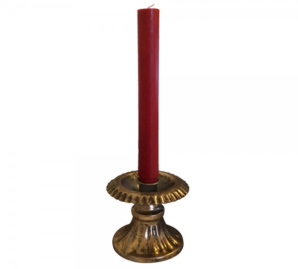 Kerzenhalter Kelch Antik-Stil Kerzenständer Metall gold patiniert 10,5cm