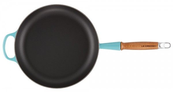 Le Creuset Bratpfanne mit Holzgriff Signature Gusseisen Karibik 28cm