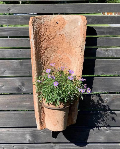 Hängetopf Echt Antiker Dachziegel Wand Blumentopf Terracotta Landhausstil