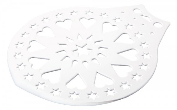 Städter Kuchenheber & Verzierschablone 28cm Weiß Kunststoff