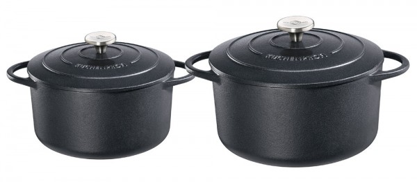 Küchenprofi Bratentopf Rund PROVENCE Schwarz Bräter Classic Black