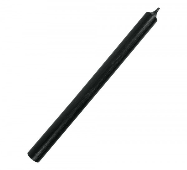 Stabkerze Schwarz Durchgefärbt 28 cm Lang Tropffrei Premium