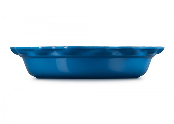 Le Creuset Pie-Form Kuchenform Steinzeug Azure Blau 23cm