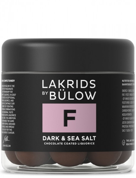 Lakrids by Bülow - F - Dark & Sea Salt - Schokoladen-Lakritz