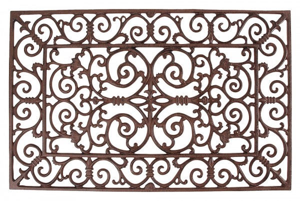 Rustikaler Fussabtreter Fussmatte Eisen Jugendstil 71,5x46cm