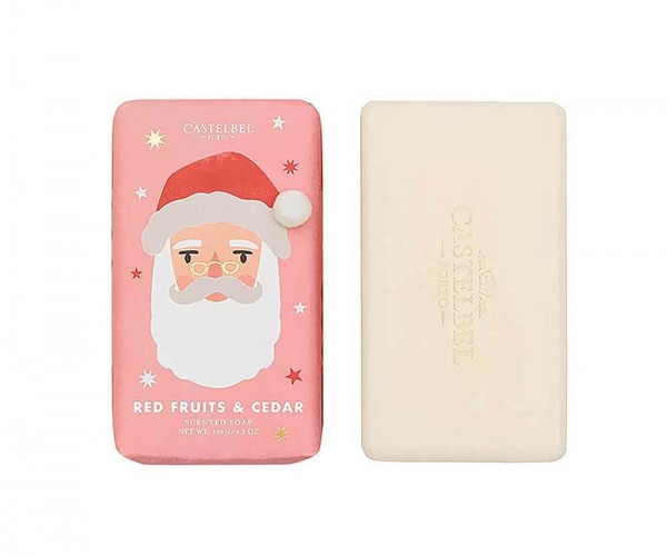 Castelbel Xmas Seife Santa Clause (Rote Früchte & Zedernholz) Olivenöl-Seife - 150g