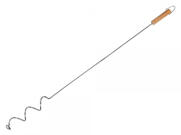 Würstchenspieß Würstchenhalter Spirale mit Holzgriff Grillwursthalter